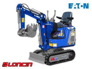 Μικρός ερπυστριοφόρος εκσκαφέας 700kg, βενζίνη, με γραμμή σφύρας EB07-BOOM