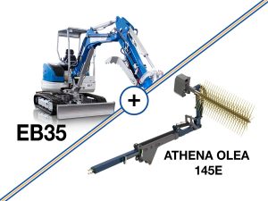 Μίνι τσαπάκι 3.5T, Kubota Diesel, με περιστροφή στην μπούμα, πλαϊνούς μοχλούς χειρισμού και γραμμή σφύρας EB35-PRO - COMBO SALES