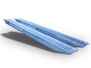 2 Ράμπες αλουμινίου μήκους 3000mm για λαστιχοφόρο ή ερπυστριοφόρο μηχάνημα απόβαρου 4000kg