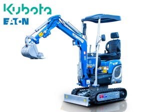 Μικρός ερπυστριοφόρος εκσκαφέας 1.2T, Diesel Kubota, με περιστροφή στην μπούμα, πτυσσόμενες ερπύστριες και γραμμή σφύρας EB12-XL