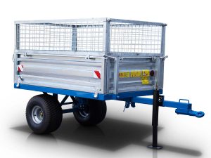 Τρείλερ για τρακτέρ με μηχανική ανατροπή 1000kg και γαλβανιζέ παραπέτα MT1000-M