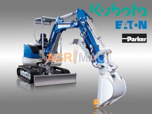 Μίνι τσαπάκι 3.5T, Kubota Diesel, με περιστροφή στην μπούμα, πλαϊνούς μοχλούς χειρισμού και γραμμή σφύρας EB35-PRO