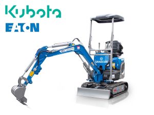 Μικρός ερπυστριοφόρος εκσκαφέας 1.2T, Kubota Diesel, με περιστροφή στην μπούμα και γραμμή σφύρας EB12-BOOM