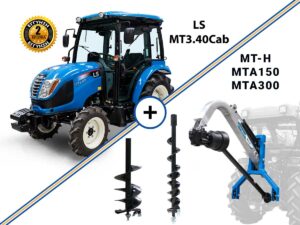 LS MT3.40 CABIN 49HP 4WD 1879cc δενδροκομικό αμπελουργικό τρακτέρ συνδιασμός με GRAECUS Τρυπάνι MT-H και δυο αρίδες MTA150&300