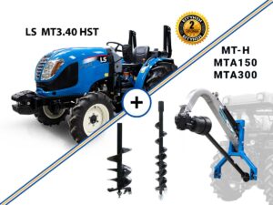 LS MT3.40HST 49HP 4WD 1879cc δενδροκομικό αμπελουργικό τρακτέρ συνδιασμός με GRAECUS Τρυπάνι MT-H και δυο αρίδες MTA150&300