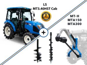 LS MT3.40HST CABIN 49HP 4WD 1879cc δενδροκομικό αμπελουργικό τρακτέρ συνδιασμός με GRAECUS Τρυπάνι MT-H και δυο αρίδες MTA150&300