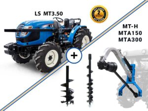 LS MT3.50 ROPS 60hp δενδροκομικό αμπελουργικό καινούριο τρακτέρ συνδιασμός με GRAECUS Τρυπάνι MT-H και δυο αρίδες MTA150&300