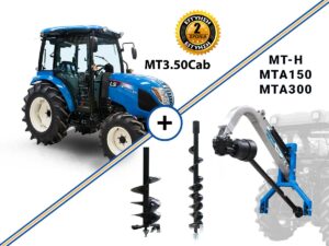 LS MT3.50 CABIN 60hp δενδροκομικό αμπελουργικό καινούριο τρακτέρ συνδιασμός με GRAECUS Τρυπάνι MT-H και δυο αρίδες MTA150&300