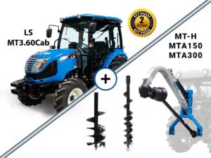 LS MT3.60 CABIN 72hp δενδροκομικό αμπελουργικό καινούριο τρακτέρ συνδιασμός με GRAECUS Τρυπάνι MT-H και δυο αρίδες MTA150&300