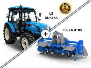 LS XU6168 Cab 84HP 4WD Mitsubishi TURBO δενδροκομικό-αμπελουργικό τρακτέρ καμπίνα συνδιασμός με GRAECUS FREZA B185