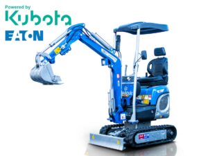 Μικρός ερπυστριοφόρος εκσκαφέας 1.2T, Diesel Kubota, με περιστροφή στην μπούμα, πτυσσόμενες ερπύστριες και γραμμή σφύρας EB12-XL