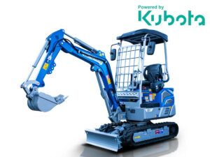 Μίνι τσαπάκι 2.1T, Kubota Diesel, με περιστροφή στην μπούμα, πτυσσόμενες ερπύστριες, πλαϊνούς μοχλούς χειρισμού και γραμμή σφύρας EB21-PRO