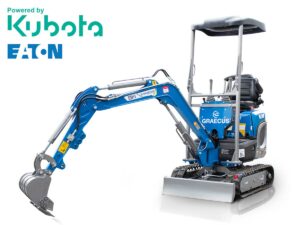 Μικρός ερπυστριοφόρος εκσκαφέας 1.2T, Kubota Diesel, με περιστροφή στην μπούμα και γραμμή σφύρας EB12-BOOM
