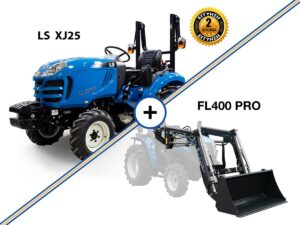 LS XJ25 30HP 4WD 1318cc 3 κύλινδρο δενδροκομικό αμπελουργικό τρακτέρ συνδιασμός με μπροστινό κουβά FL400pro