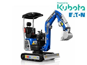 Μικρός ερπυστριοφόρος εκσκαφέας 1.4T, Diesel Kubota, εμβολοφόρα αντλία, Hi Lo, μακρύ σασί, περιστροφή στην μπούμα, πτυσσόμενες ερπύστριες, πλαϊνούς μοχλούς χειρισμού και γραμμή σφύρας