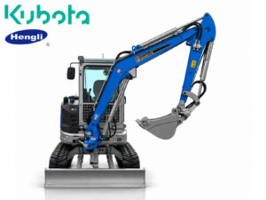 Μίνι εκσκαφέας με καμπίνα A/C 4T, Kubota Diesel, με περιστροφή στην μπούμα, πλαϊνούς μοχλούς χειρισμού και γραμμή σφύρας EB40C-PRO
